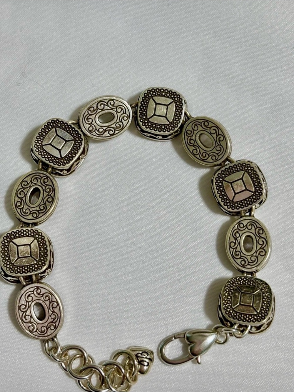 Brighton Venus Rising Grey Crystal Silver Plated Link Bracelet - Picture 6 of 6